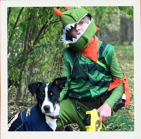 dog and owner costume